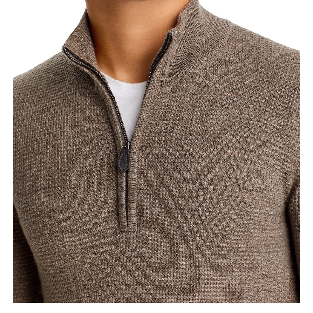 Quarter Zip Cotton Men’s Sweater